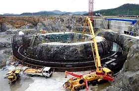 Racteur nuclaire en construction, Core du Nord