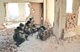 Soldats russes dans Grozny, 28.12.99