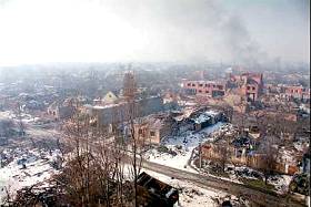 Les destructions dans Grozny, 21.02.00