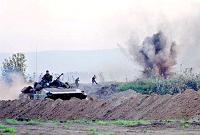 Progression d'une units mcanise russe sous le feu tchtchne, 18.10.99