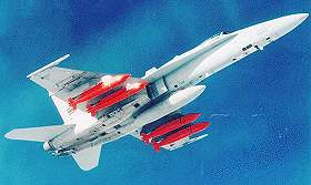 F/A-18 transportant 4 bombes planantes guides JSOW