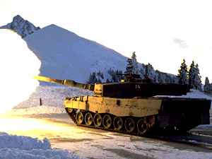Leopard 2 tirant de la munition relle