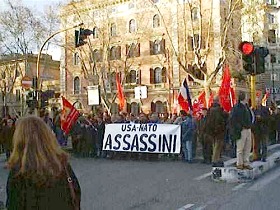 Opinion publique: manifestation anti-OTAN  Rome, 27.03.99