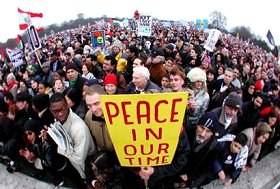 Manifestation anti-guerre  Londres, 15.2.03