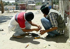 Palestiniens photographiés de près