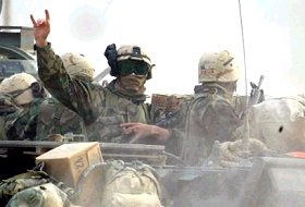 US Marines franchissant la frontire, 21.3.03