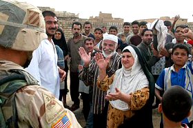 Soldat de la 3e DI à Bagdad, 9.4.03