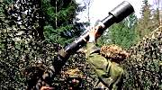 Munition autoguide Strix pour lance-mines de 12 cm - ici dans l'arme sudoise