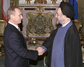 Rencontre entre les prsidents Poutine et Khatami, le 12 mars 2001  Moscou